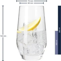 LEONARDO Longdrinkglas PUCCINI Kristallglas 365 ml