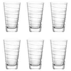 LEONARDO Longdrinkglas VARIO STRUTTURA 6er Set Klarglas