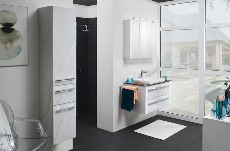 LEONARDO Spiegelschrank weiß