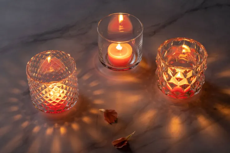 LEONARDO Tischlicht RAUTE 10 x 10 cm