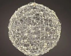 Lichtobjekt Micro LED Rahmen 28x28x28cm silberfarbig