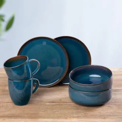 like. Henkelbecher CRAFTED DENIM 350 ml blau/ braun