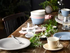 like. Suppenteller COLOR LOOP SAND 23,5 cm Porzellan beige