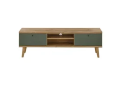 Lowboard ALVA 160 x 50 cm Salbeifarbig/braun