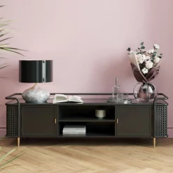 KARE DESIGN Lowboard FENCE schwarz 51x160x40 cm