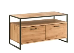 Lowboard FRAME 115 x 60 cm Eiche massiv natur geölt/schwarz