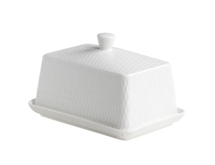 MAXWELL & WILLIAMS Butterdose DIAMONDS 16 x 11 x 10 cm Keramik weiß