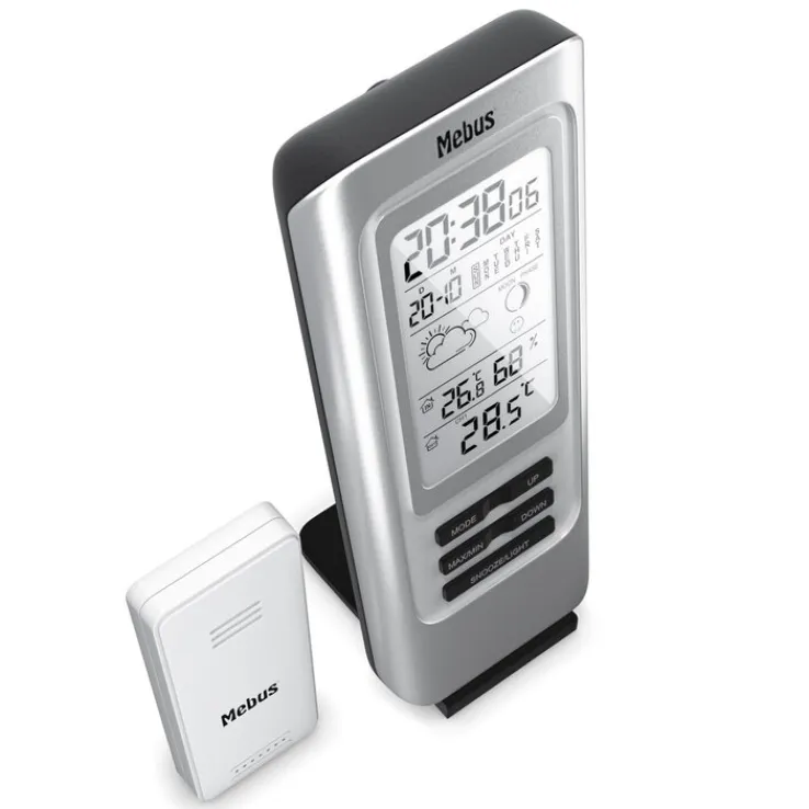 Mebus Funk Wetterstation silberfarbig