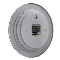 Mebus Funk-Wanduhr mit Thermo- und Hygrometer 30 cm silberfarbig