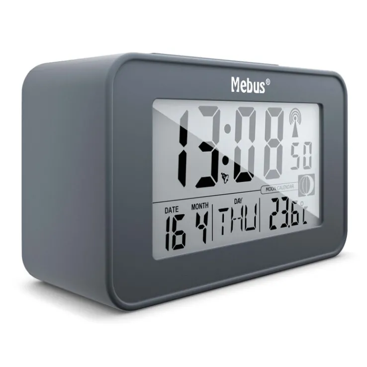 Mebus Funkwecker anthrazit