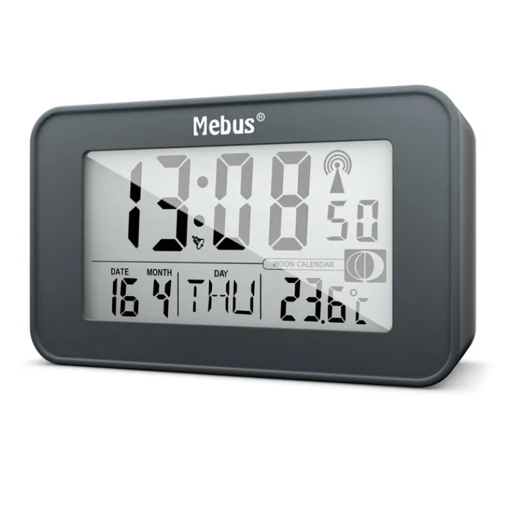 Mebus Funkwecker anthrazit