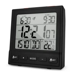 Mebus Funkwecker schwarz