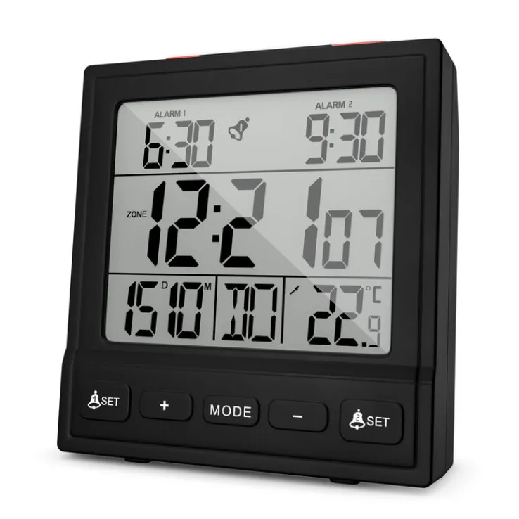 Mebus Funkwecker schwarz