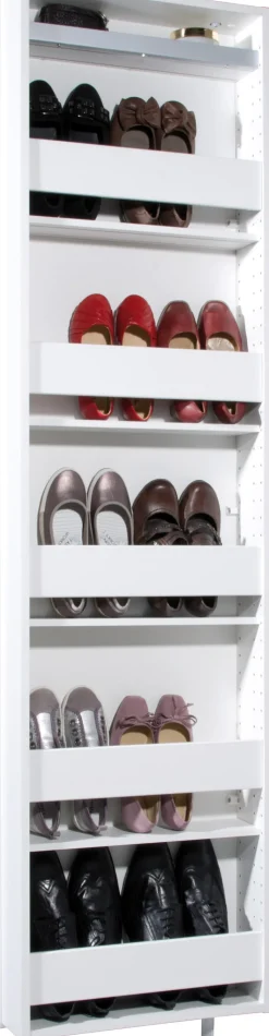 Mehrzweckschrank drehbar 50 x 195 cm Spiegelfront/weiß