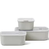 MEPAL Frischhaltedosen-Set EASYCLIP 3-teilig Nordic White Kunststoff