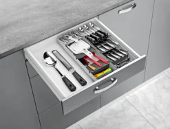 metaltex Besteck-Organizer UNI-FIT Kunststoff Grau