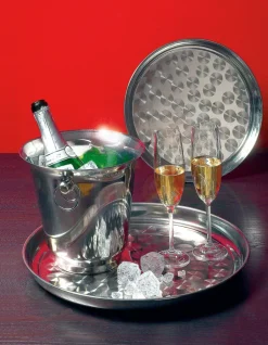 metaltex Tablett Ø 40 cm silberfarbig