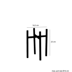 MICA DECORATIONS Blumentopfständer ASCOT 16 x 16 cm schwarz