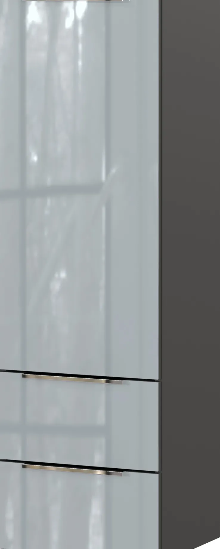 Midischrank JAN 36x111x34 cm graphit/silbergrau Glasfront