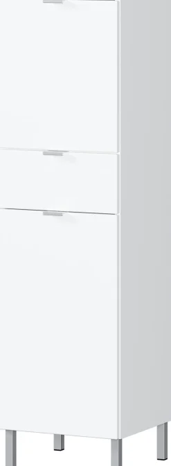Mittelschrank FEY 34 x 120 cm Weiß/ HG Weiß