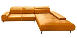 Musterring Ecksofa MR 2490 Lederbezug Kurkumagelb