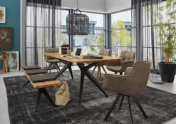 Musterring Esstisch TAMINA 200 x 100 cm schwarz /Eiche massiv