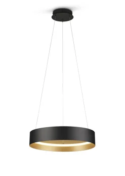 Musterring LED Pendelleuchte 50 cm MR LOOP schwarz-goldfarbig