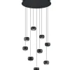 Musterring LED Pendelleuchte MR CANNON 9-flg schwarz