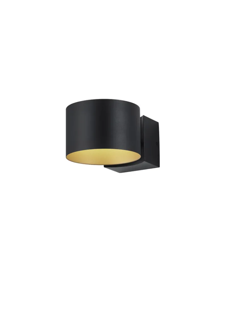 Musterring LED Wandleuchte MR LOOP schwarz-goldfarbig