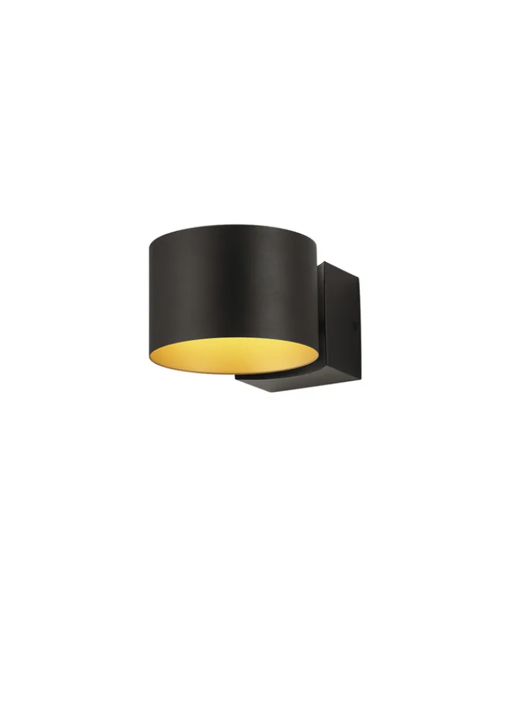 Musterring LED Wandleuchte MR LOOP schwarz-goldfarbig