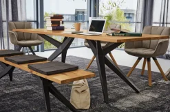 Musterring Sitzbank TAMINA schwarz /Eiche massiv