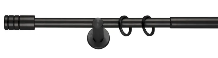 my deco Teleskopgarnitur RILLCUBE 120-210 cm schwarz