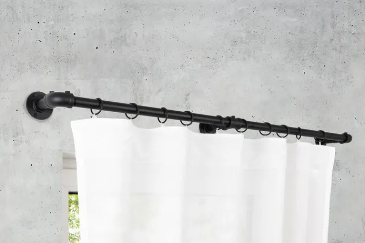 my deco Teleskopgarnitur INDUSTRIAL LOOK 160-280 cm schwarz