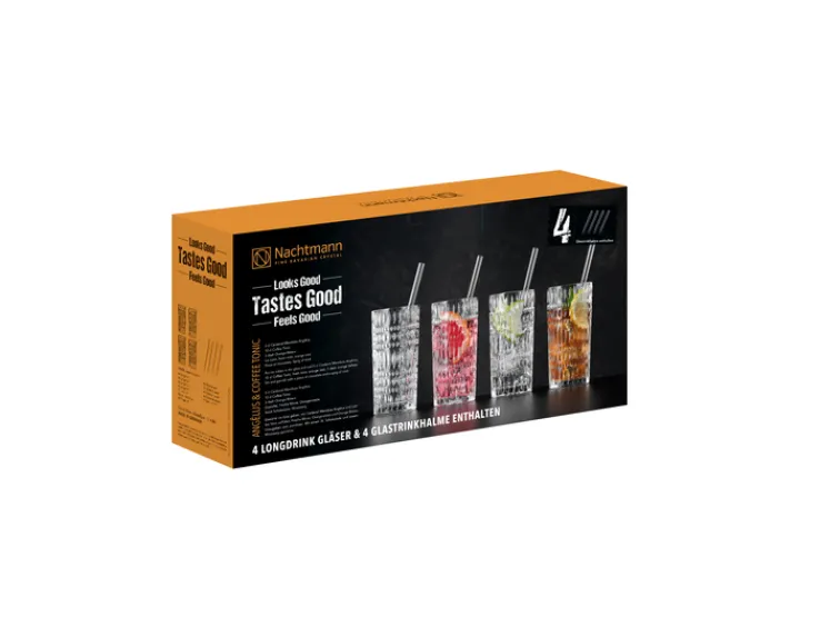 Nachtmann Longdrinkglas TASTES GOOD ETHNO Kristallglas 445 ml 9-teilig Transparent/Klar