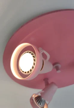 niermann STAND BY niermann Retrofit Kinderlampe Decke 3 Spots STRAHLER pastellrose