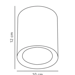 nordlux LED Aufbaustrahler FALLON LONG 10 cm schwarz
