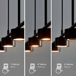 nordlux LED Pendelleuchte CLYDE 4-flg schwarz