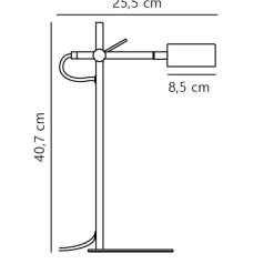 nordlux LED Tischlampe CLYDE 8,5 cm schwarz