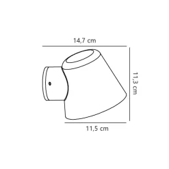 nordlux Retrofit Außenwandleuchte ALERIA 1-flg schwarz