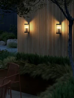 nordlux Retrofit Außenwandleuchte COUPAR 13 cm schwarz