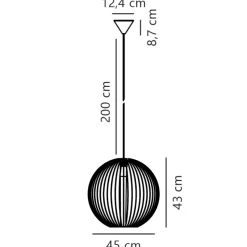 nordlux Retrofit Pendelleuchte BERONI 45 cm schwarz