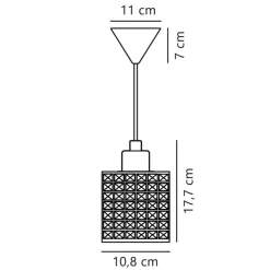 nordlux Retrofit Pendelleuchte HOLLYWOOD 1-flg grau