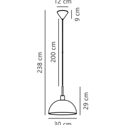nordlux Retrofit Pendelleuchte ELLEN 30 cm Opal weiß