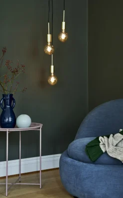 nordlux Retrofit Pendelleuchte PACO 3-flg messingfarbig