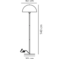 nordlux Retrofit Stehlampe ELLEN 40 cm weiß
