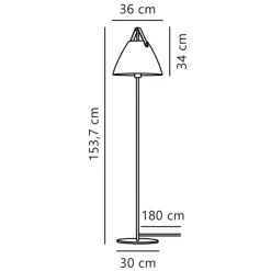 nordlux Retrofit Stehlampe STRAP 36 cm weiß