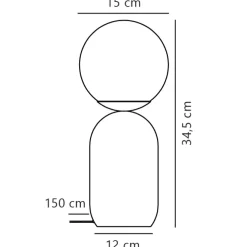 nordlux Retrofit Tischlampe NOTTI 15 cm grau