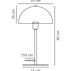 nordlux Retrofit Tischlampe ELLEN 20 cm schwarz