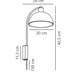 nordlux Retrofit Wandleuchte ELLEN 20 cm weiß