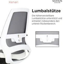 Nowy Styl Drehstuhl KENARI weiß/ grau